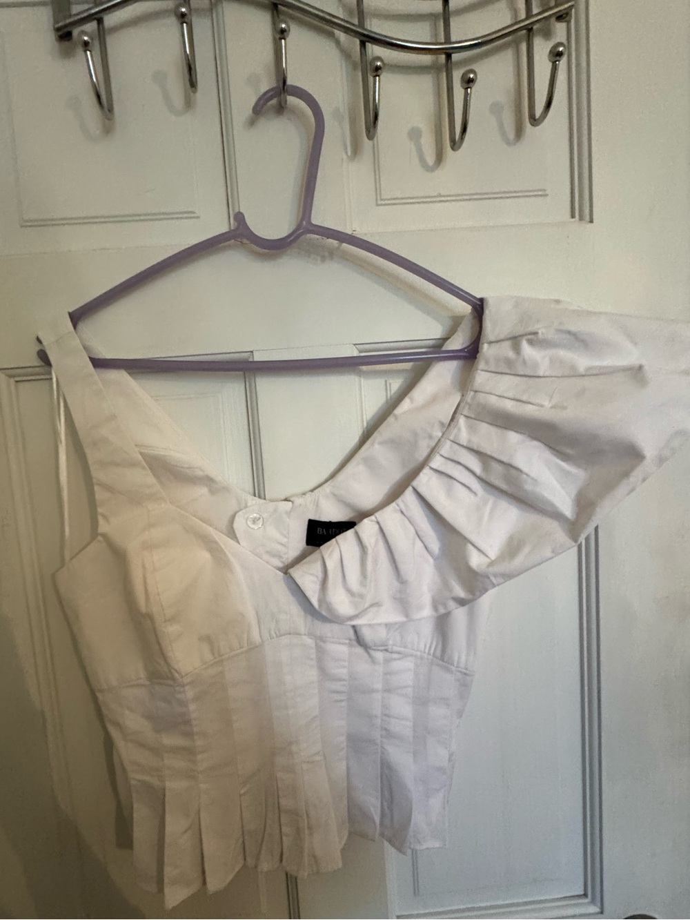 Bardot white Kaylana Poplin Top